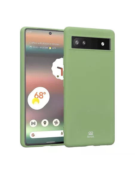 Google Pixel 6A Coque LSR Liquid Silicone - Vert Sauge | Ibroz