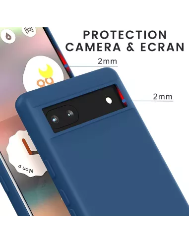 Google Pixel 6A Coque LSR Liquid Silicone - Bleu Cosmos | Ibroz