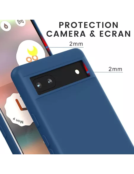 Google Pixel 6A Coque LSR Liquid Silicone - Bleu Cosmos | Ibroz