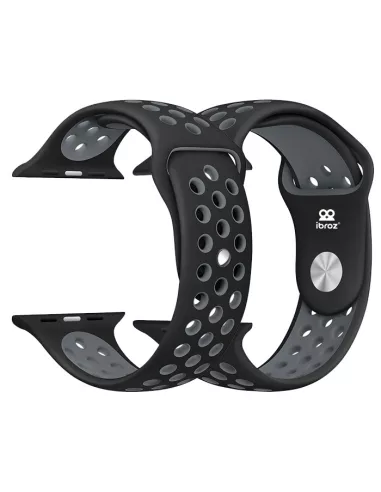 Set of 2 Sport Bands Apple Watch 7, 6, SE, 5, 4, 3 - Black and White...