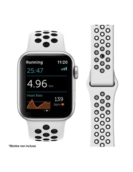 Set of 2 Sport Bands Apple Watch 7, 6, SE, 5, 4, 3 - Pink and Bl...