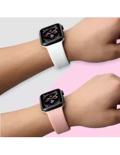 Set of 2 Apple Watch 7, 6, SE, 5, 4, 3 Sport Bands - White and R... 2