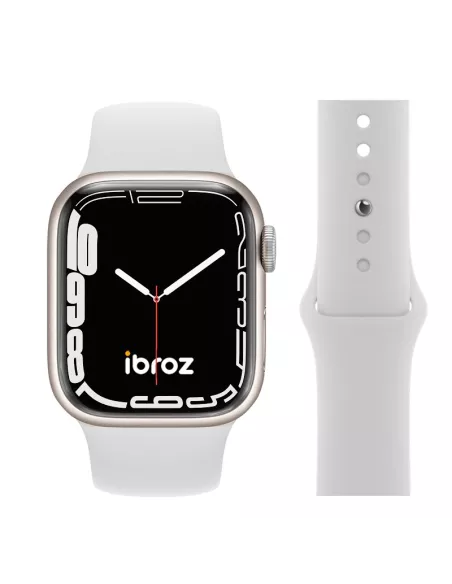 Set of 2 Apple Watch 7, 6, SE, 5, 4, 3 Sport Bands - White and R...