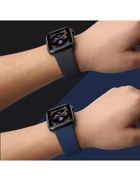 Set of 2 Apple Watch 7, 6, SE, 5, 4, 3 Sport Bands - Navy Blue...
