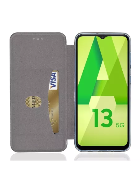 Samsung Galaxy A13 (5G) Etui Cuir Folio Clam - Bleu Cosmos | Ibroz