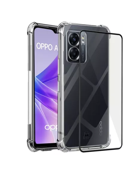 Oppo A77 Pack Coque Antichoc + Protection Ecran 9H - Transparent | ...