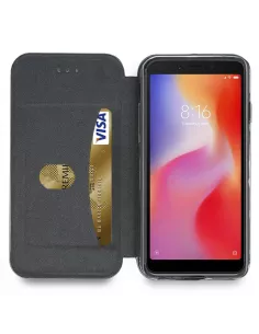 Xiaomi Redmi 6A Etui Cuir Folio CLAM | Ibroz 2
