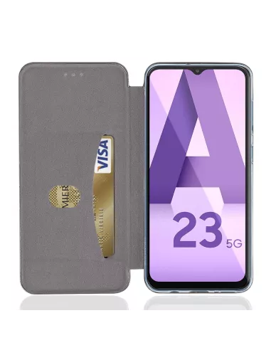 Samsung Galaxy A23 (5G) Leather Case Folio Clam - Cosmos Blue | Ibroz
