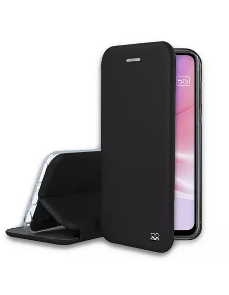 Oppo A77 (5G) Etui Cuir Folio Clam - Noir | Ibroz