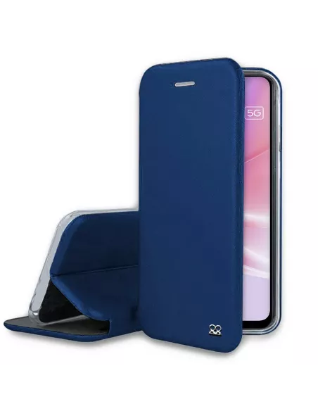 Oppo A77 (5G) Etui Cuir Folio Clam - Bleu cosmos | Ibroz