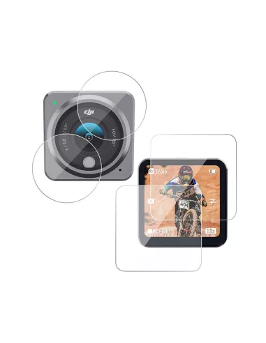 Lot de 4 protections écrans objectif et écran pour DJI Action 2 | I...