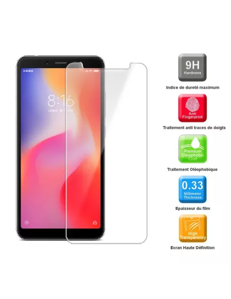 Xiaomi Redmi 6 Pack Coque antichocs + Protection écran 9H | Ibroz