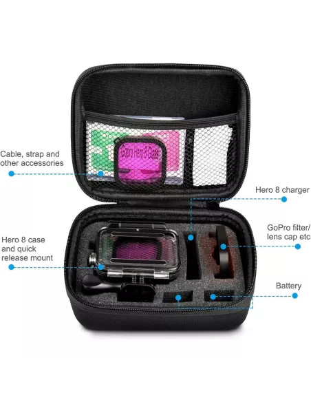 Pack Accessoires et boîtier de plongée étanche 45m pour GoPro Hero ...