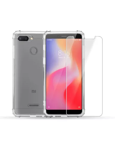 Xiaomi Redmi 6 Pack Shockproof Case + Screen Protector 9H | Ibroz