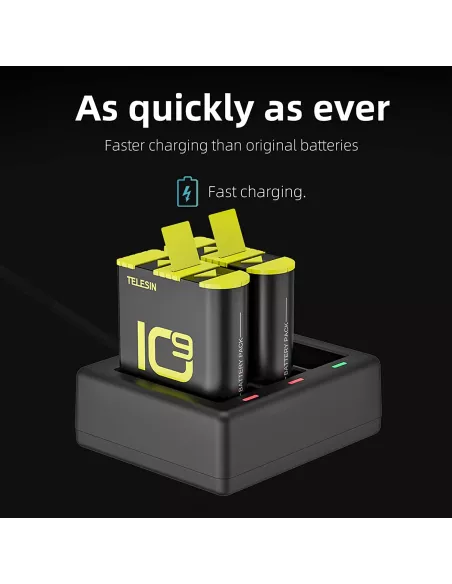 1750mAh High Capacity Rechargeable Battery for Gopro Hero 9 and ...