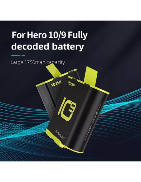 1750mAh High Capacity Rechargeable Battery for Gopro Hero 9 and ...