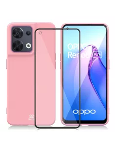 Oppo Reno 8 (5G) LSR Liquid Silicone Case + Glass Screen Protector...