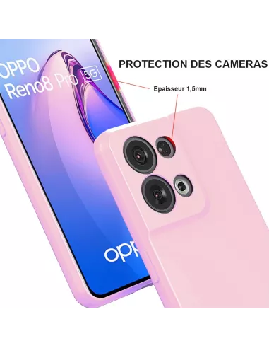 Oppo Reno 8 Pro (5G) Coque LSR Liquid Silicone + Protection écran e...