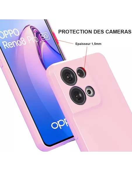 Oppo Reno 8 Pro (5G) Coque LSR Liquid Silicone + Protection écran e...