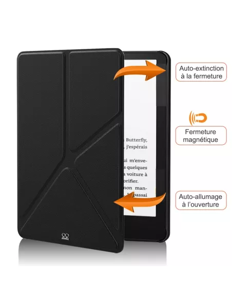 Amazon Kindle 6" (11th Gen - 2022) Origami Leather Case - Black | Ibroz