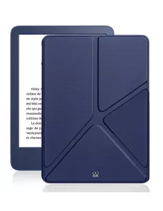 Amazon Kindle 6" (11ème Gén - 2022) Etui Cuir Origami - Bleu | Ibroz