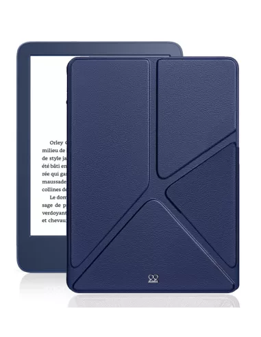 Amazon Kindle 6" (11ème Gén - 2022) Etui Cuir Origami - Bleu | Ibroz