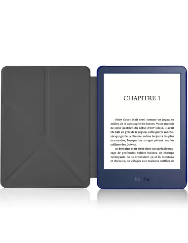 Amazon Kindle 6" (11ème Gén - 2022) Etui Cuir Origami - Bleu | Ibroz