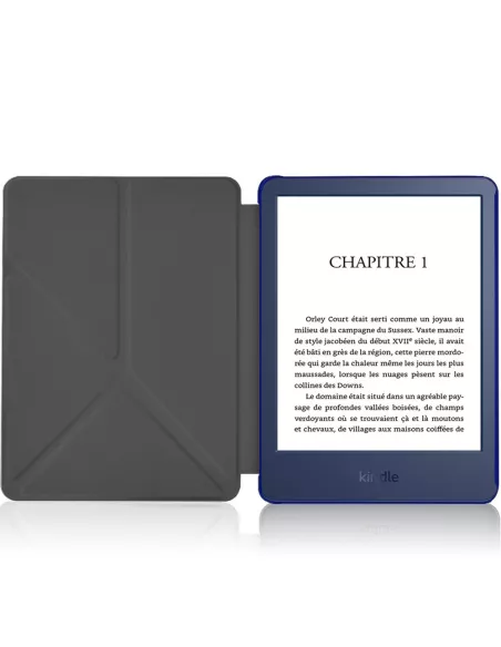 Amazon Kindle 6" (11ème Gén - 2022) Etui Cuir Origami - Bleu | Ibroz
