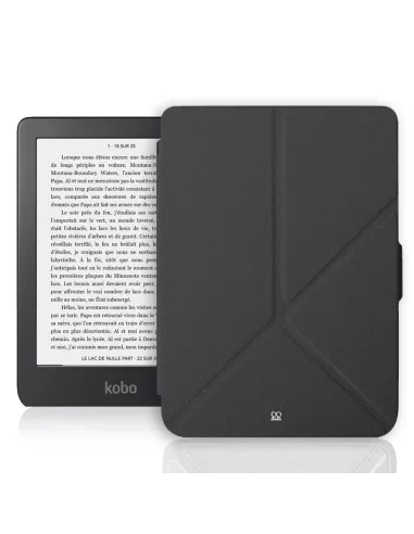 Etui cuir Origami KOBO Clara 2E (2022) - Noir | Ibroz