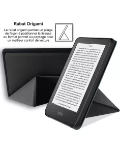Origami Leather Case KOBO Clara 2E (2022) - Black | Ibroz 2