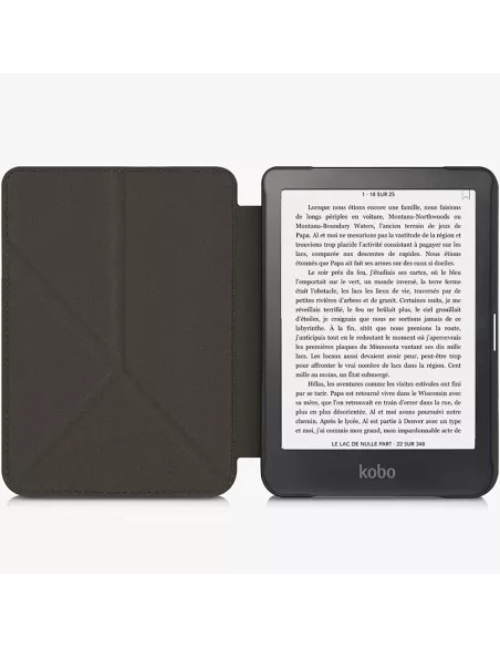 Etui cuir Origami KOBO Clara 2E (2022) - Noir | Ibroz