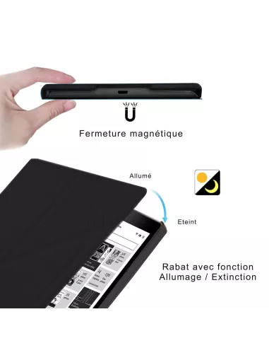Etui cuir Origami KOBO Clara 2E (2022) - Noir | Ibroz