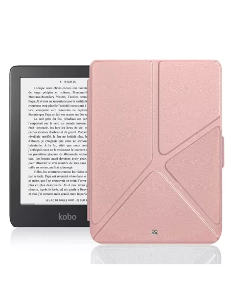 Origami Leather Case KOBO Clara 2E (2022) - Rose Gold | Ibroz
