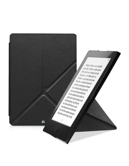 Origami Leather Case KOBO Aura H2O (2nd Edition) - Black | Ibroz