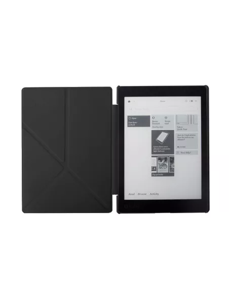 Etui cuir Origami KOBO Aura H2O (2nd Edition) - Noir | Ibroz