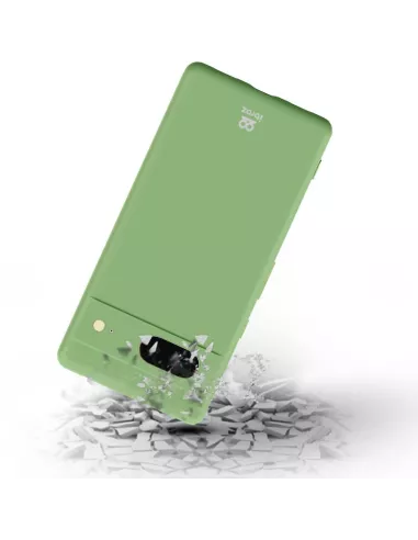 Google Pixel 7 Liquid Silicone Case + 9H Screen Protector - Green S...