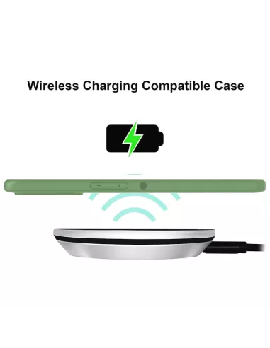 Google Pixel 7 Liquid Silicone Case + 9H Screen Protector - Green S...