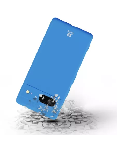 Google Pixel 7 Coque Liquid Silicone + Protection Ecran 9H - Bleu R...