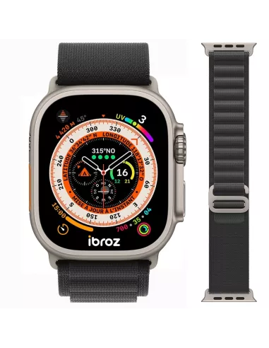 Bracelet Alpine Apple Watch Ultra, 8, 7, 6, SE, 5, 4, 3 - Noir | Ibroz