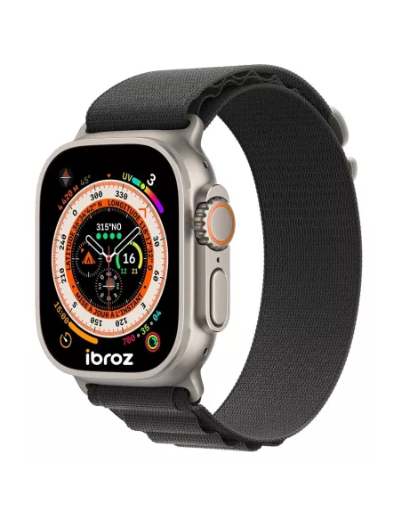 Alpine Wristband Apple Watch Ultra, 8, 7, 6, SE, 5, 4, 3 - Black | Ibroz