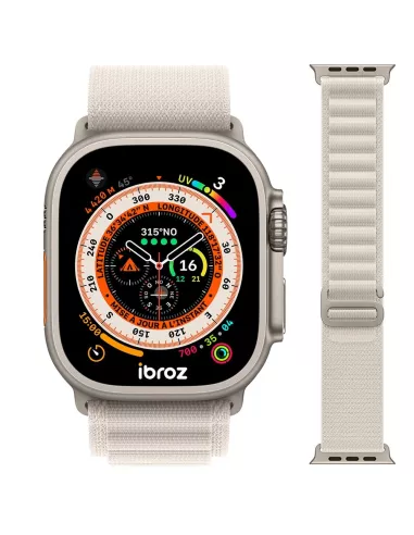 Alpine Wristband Apple Watch Ultra, 8, 7, 6, SE, 5, 4, 3 - White Ecr...