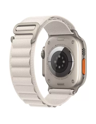 Bracelet Alpine Apple Watch Ultra, 8, 7, 6, SE, 5, 4, 3 - Blanc Ecr...