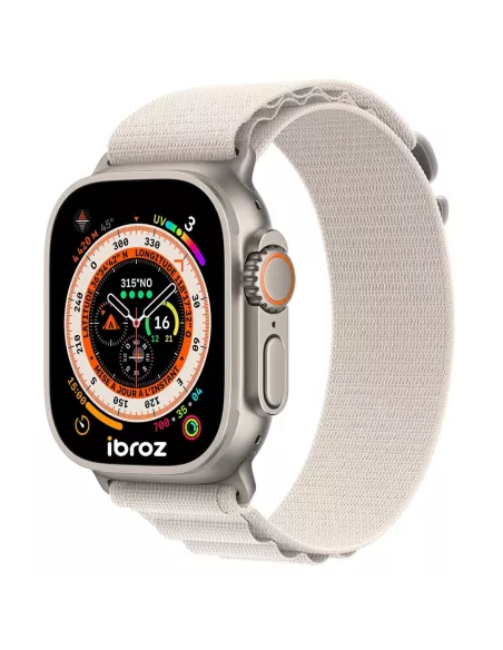 Alpine Wristband Apple Watch Ultra, 8, 7, 6, SE, 5, 4, 3 - White Ecr...