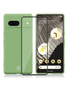 Google Pixel 7 Pro Coque Liquid Silicone + Protection écran 9H - Ve...