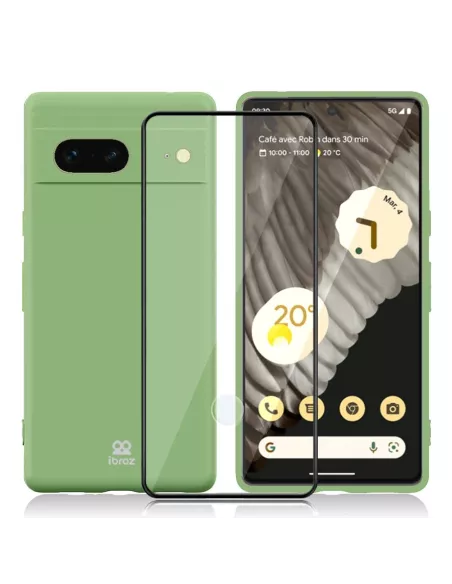 Google Pixel 7 Pro Coque Liquid Silicone + Protection écran 9H - Ve...