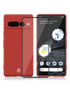 Google Pixel 7 Pro Liquid Silicone Case + 9H Screen Protector - Ro...
