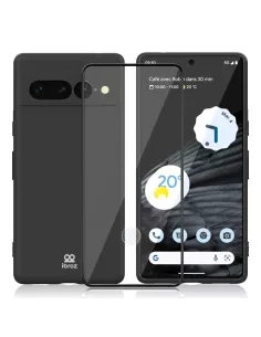 Google Pixel 7 Pro Liquid Silicone Case + 9H Screen Protector - No...