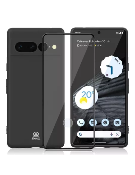 Google Pixel 7 Pro Liquid Silicone Case + 9H Screen Protector - No...