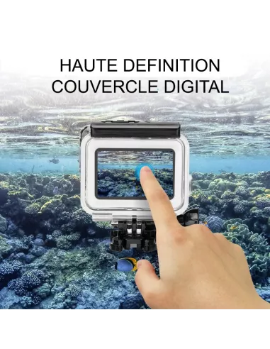 Caisson boîtier de plongée étanche 50m GoPro Hero 9 et 10 + 2 Filtr...
