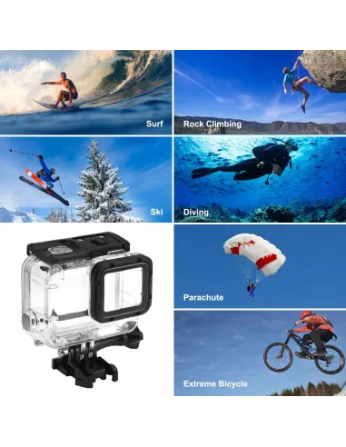 Caisson boîtier de plongée étanche 50m GoPro Hero 9 et 10 + 2 Filtr...